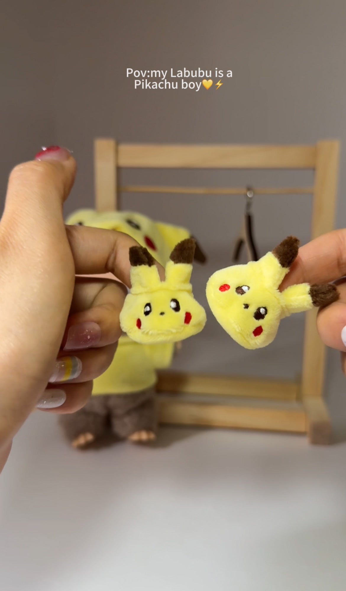 Labubu Doll Clothes Set Pikachu Outfit (No Doll) | Suitable for labubu 1-3 generations