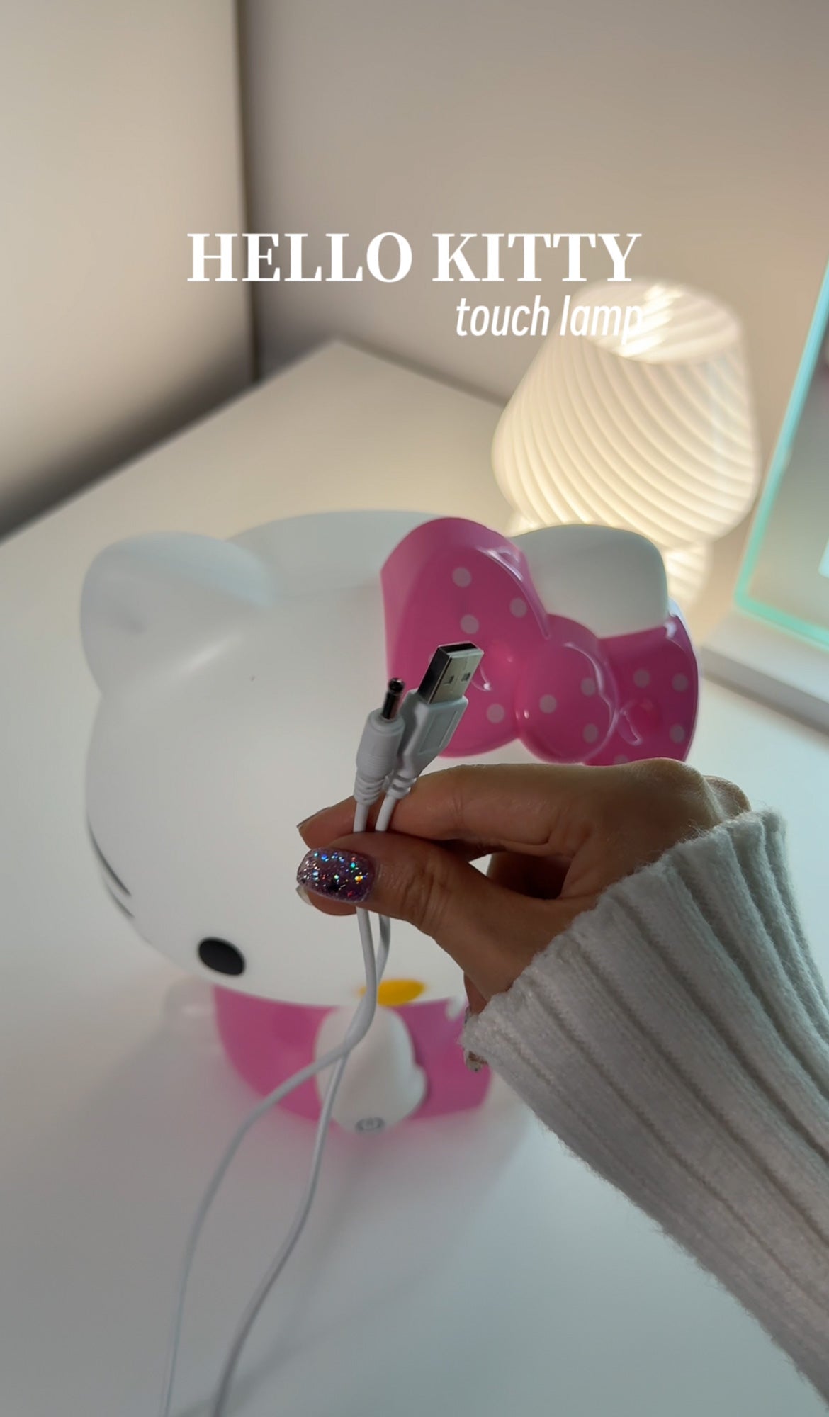 Hello Kitty Night Light Touch Bedside Lamp | Bedroom Eye Sleep Light LED Lamps Perfect Gift