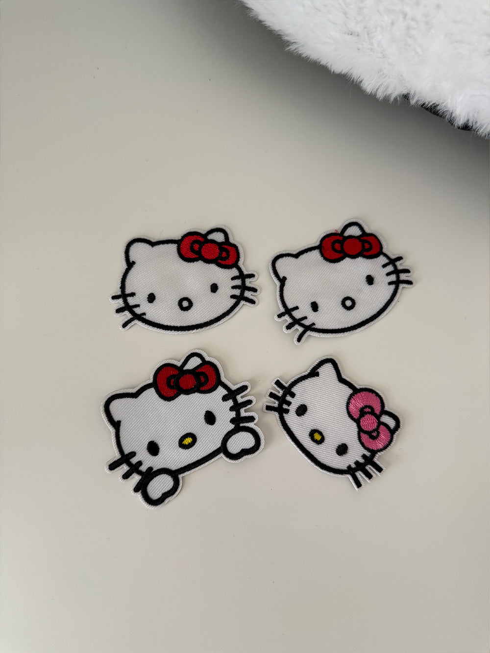 Embroidered iron-on patches | Hello Kitty handmade patches | Hole patching appliques