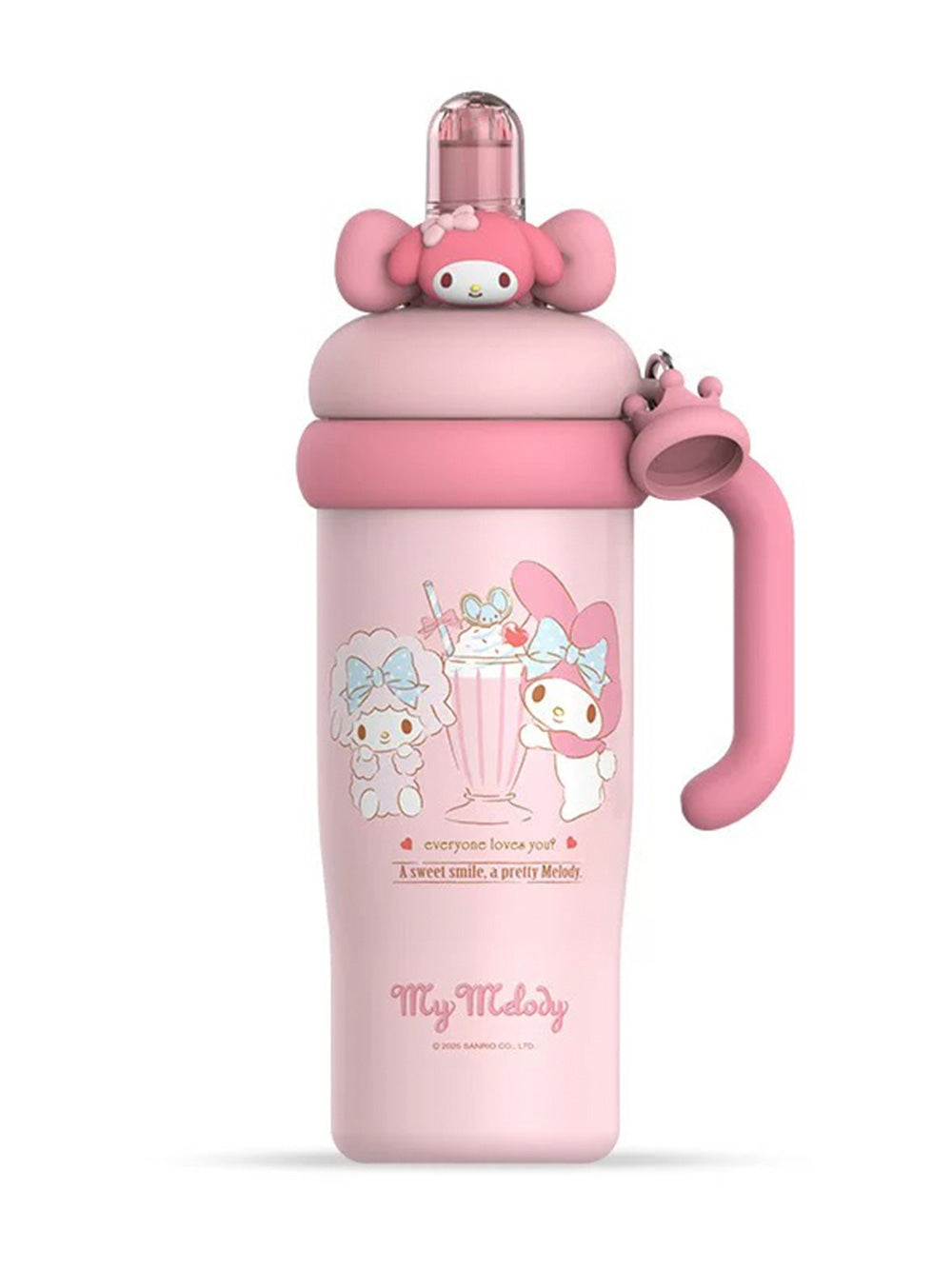 Hello Kitty thermos | Cute coffee and water bottle with a straw 960ml