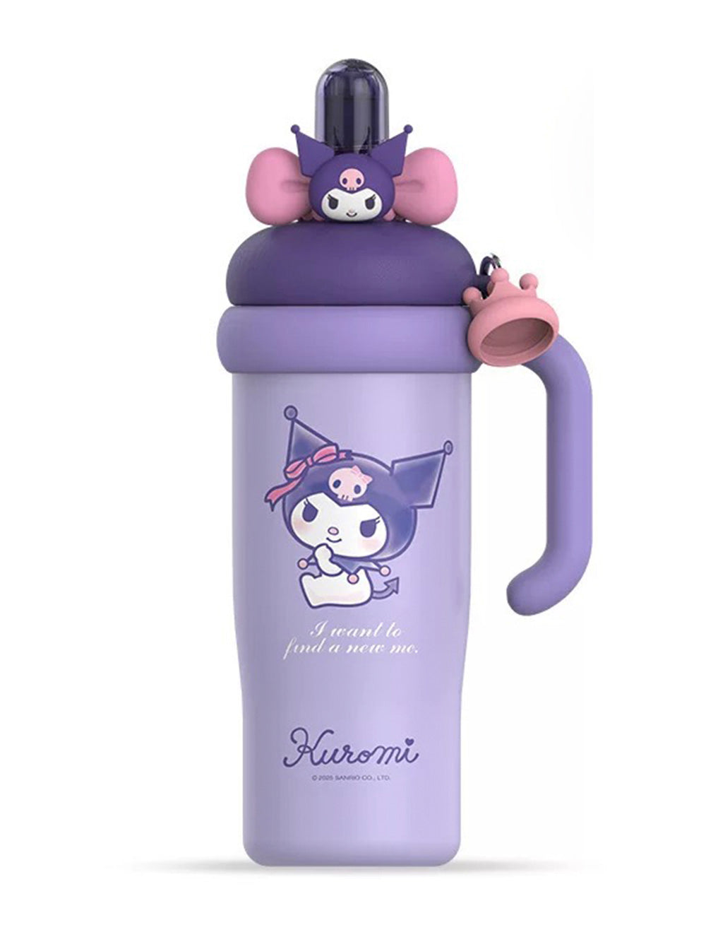 Hello Kitty thermos | Cute coffee and water bottle with a straw 960ml