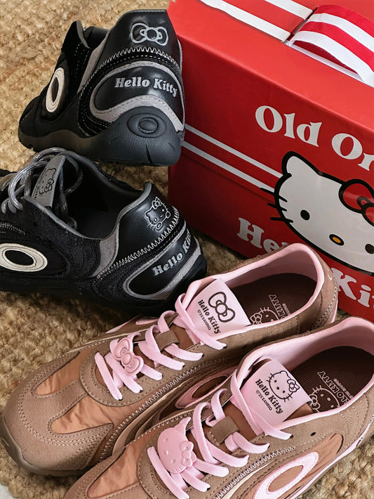 Sanrio Hello Kitty collaboration pink and brown Retro Dexterity shoes