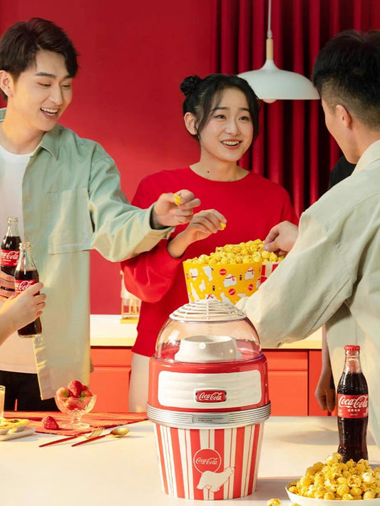 Coca-Cola Popcorn Machine - Automatic Hot Air Popper with China 3-pole