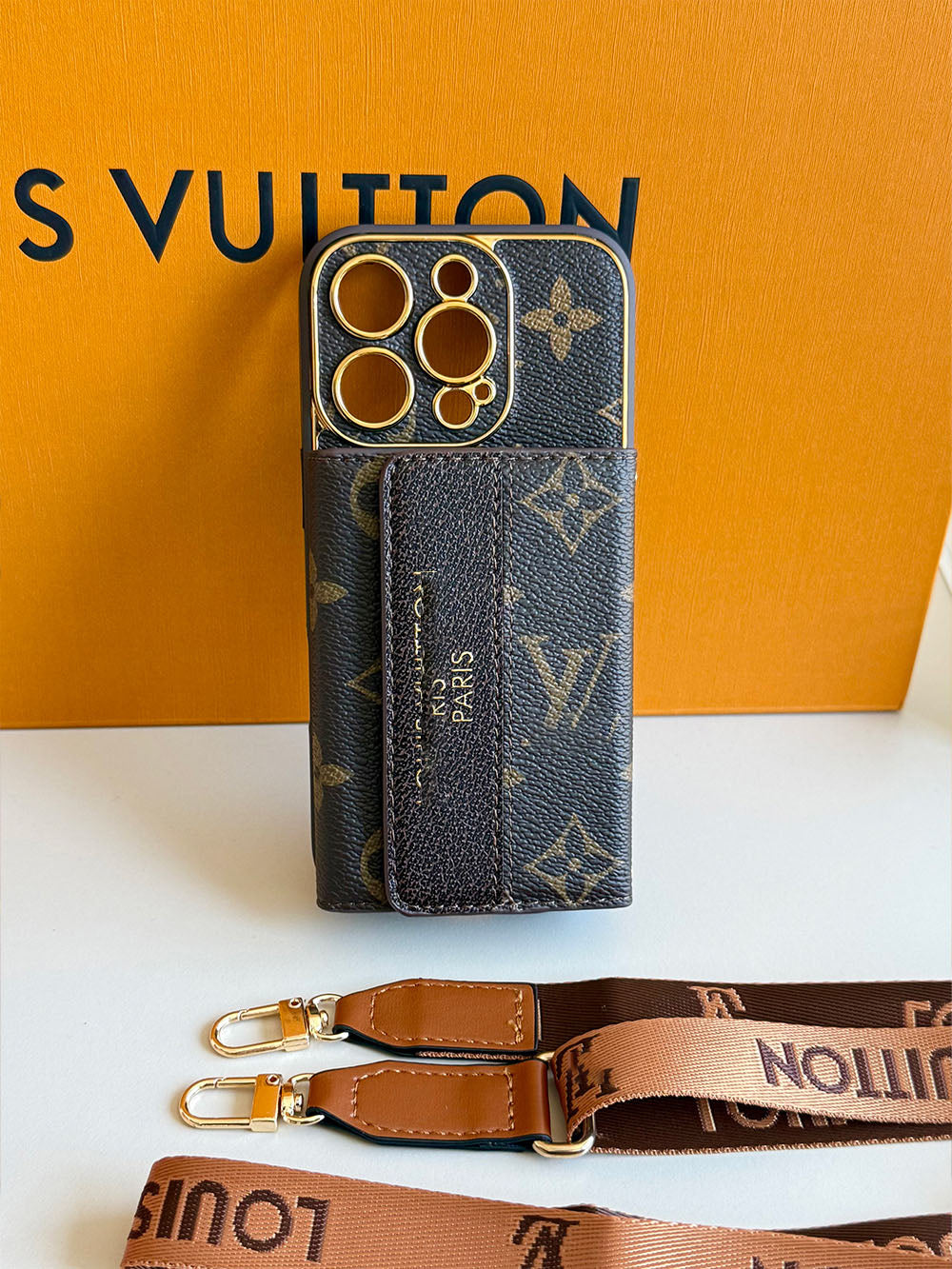 L series Phone case 1035 black | with card holder (subject to the video)