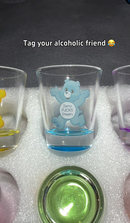 6 Pieces Swear Bear Shot Glasses 50ml Shot Glasses | Cocktail Whiskey Shot Glasses Set