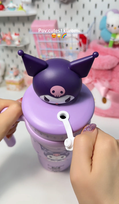 Sanrio kuromi 700ml Jumbo Joy Tumbler with Handle Stainless Steel Insulated Cup