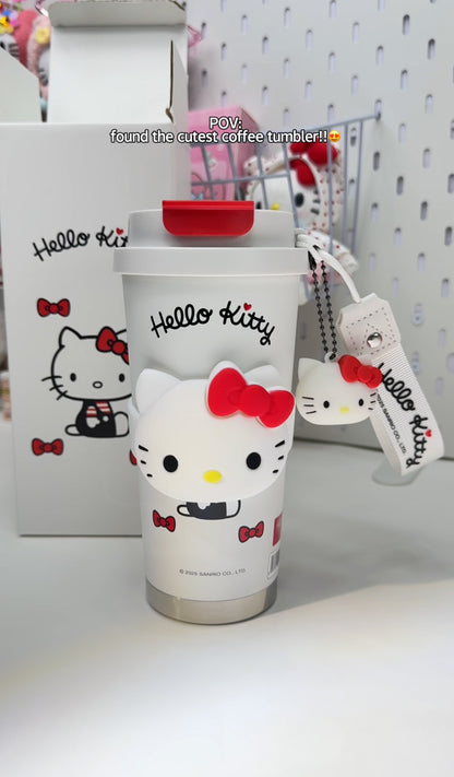 Sanrio Hello Kitty Travel coffee Thermal Mug 520ml with Lid Thermal Cup for Outdoor