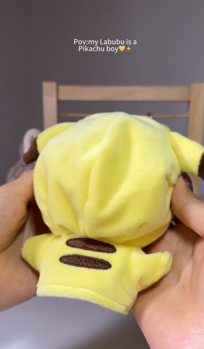 Labubu Doll Clothes Set  Pikachu Outfit (No Doll) | Suitable for labubu 1-3 generations