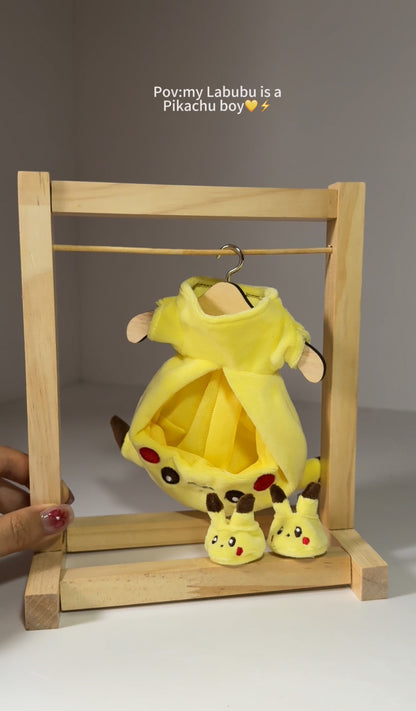 Labubu Doll Clothes Set  Pikachu Outfit (No Doll) | Suitable for labubu 1-3 generations