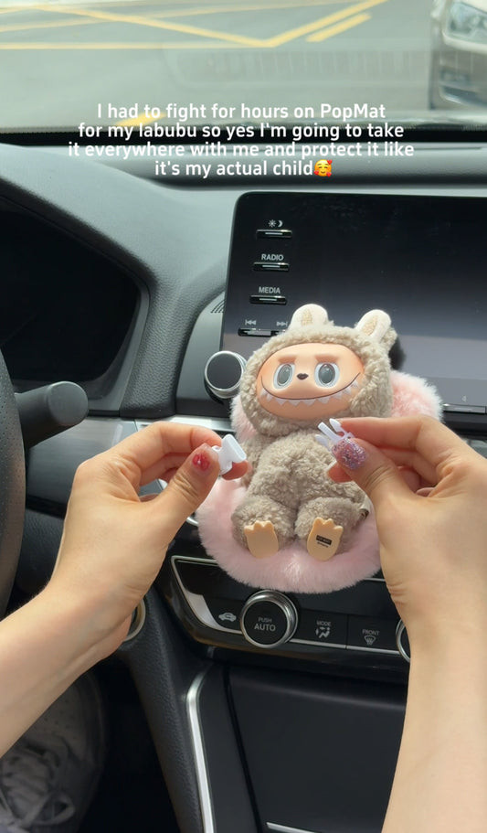 Labubu Plush Seat Decoration Set With Ventilated Safety Accessories (No Doll)