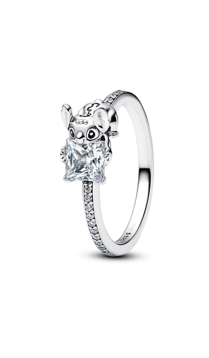 Disney Stitch & Pandora Stone Ring | Sterling silver (OFFICIAL)