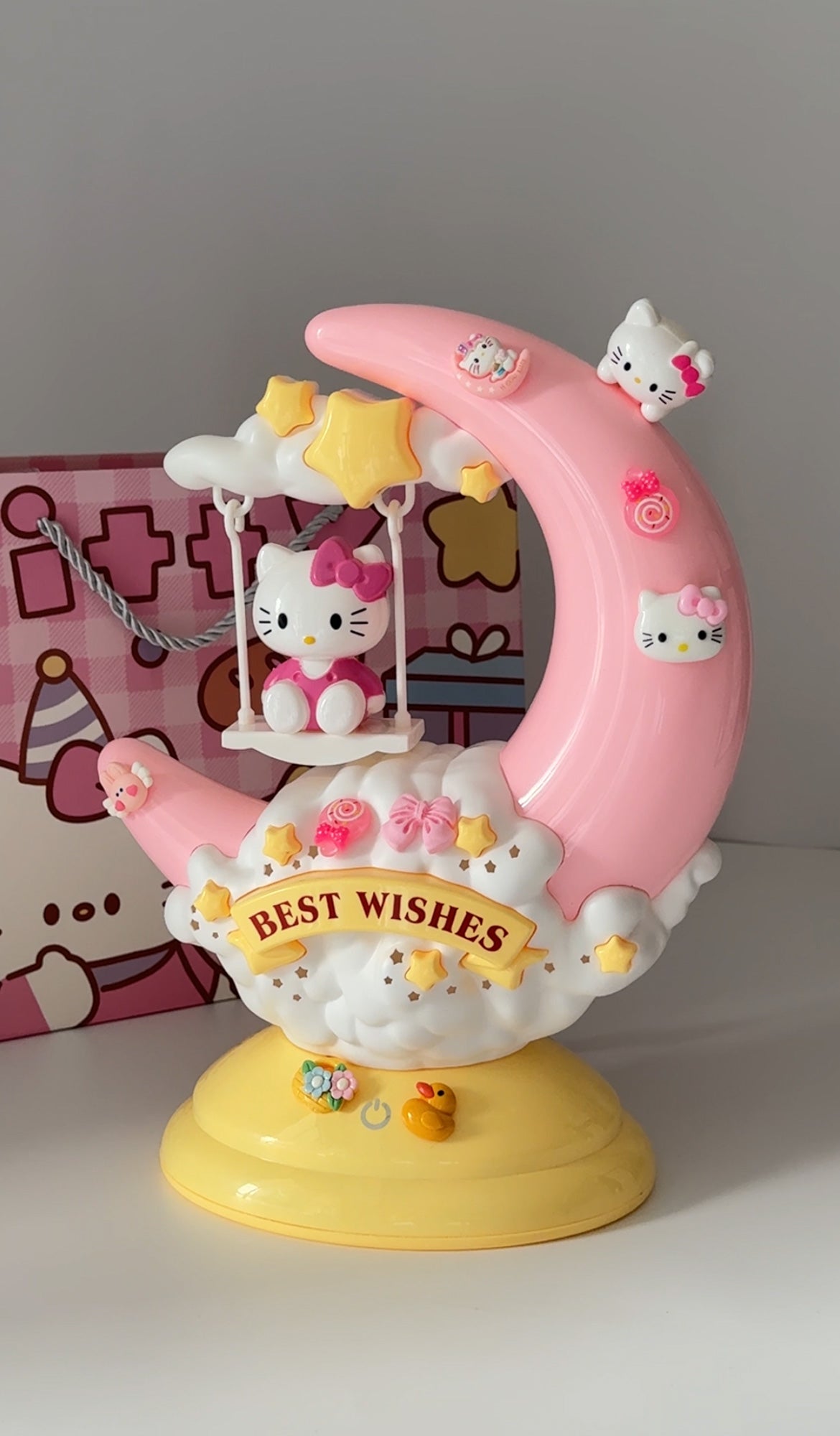Sanrio Hello Kitty Cute Night Lights Y2k Women Cartoon Cloud Light Bedroom Bedside Small Lamp Tabletop Decoration Friends Gift