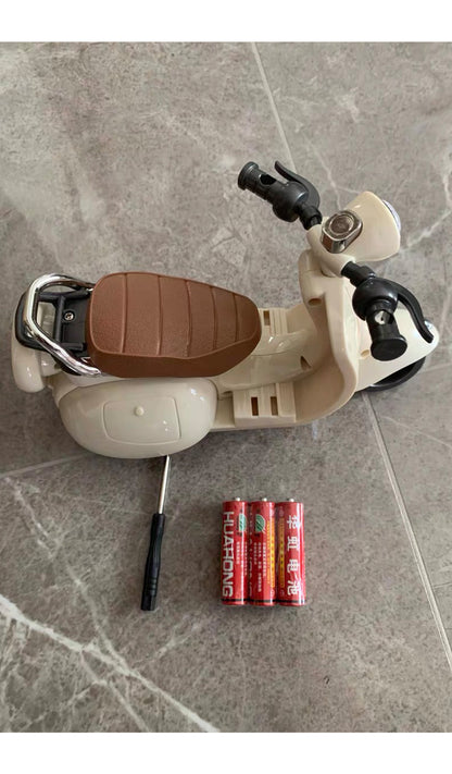 Labubu Mini Toy – Electric Bike Doll Motorcycle for Creative Play(No Battery)