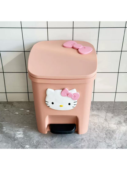 KT cat trash can | Household pedal trash can with lid