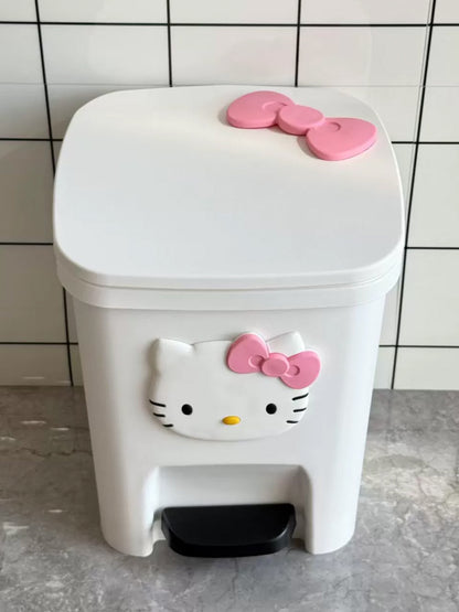 KT cat trash can | Household pedal trash can with lid