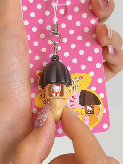 Hello Kitty mushroom charm | Cute cartoon backpack keychain| Gift