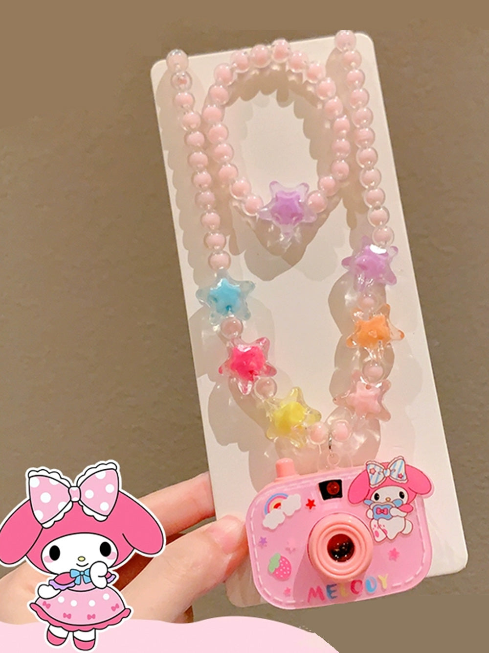 Sanrio children's mini projector camera necklace | Elementary School Photo Toy | Cartoon Pendant
