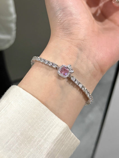 Sanrio Hello Kitty bracelet | Sterling silver, light luxury, exquisite Birthday gift