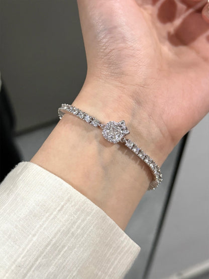 Sanrio Hello Kitty bracelet | Sterling silver, light luxury, exquisite Birthday gift