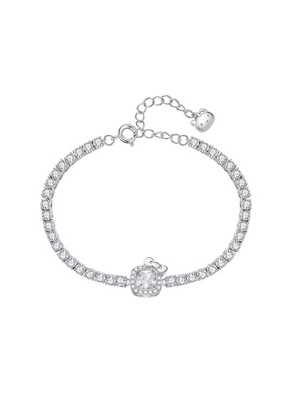 Sanrio Hello Kitty bracelet | Sterling silver, light luxury, exquisite Birthday gift
