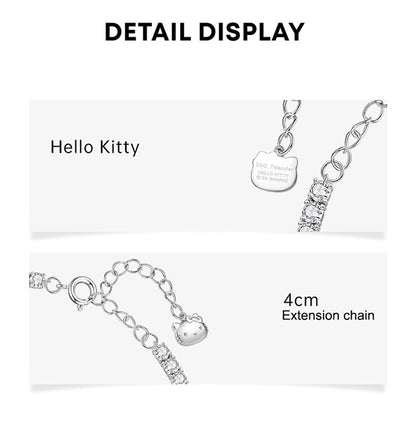 Sanrio Hello Kitty bracelet | Sterling silver, light luxury, exquisite Birthday gift