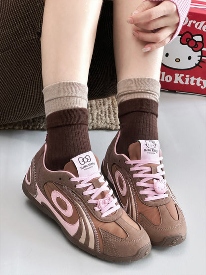 Sanrio Hello Kitty collaboration pink and brown Retro Dexterity shoes