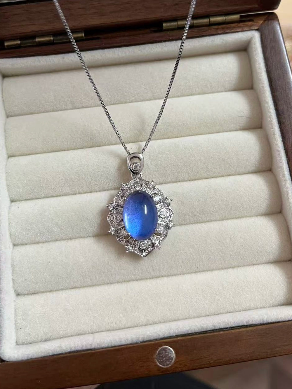 Handmade Blue Morpho Butterfly Necklace Pendant