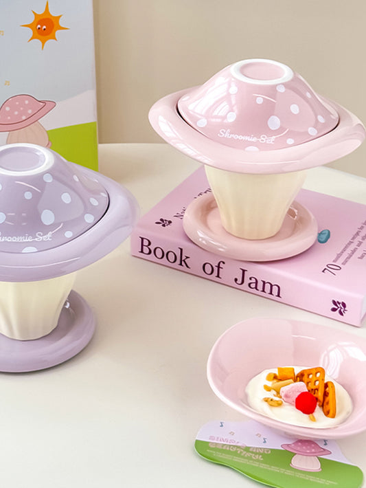 Mushroom-shaped cutlery set |Single-serving gift box |Birthday gift for girls