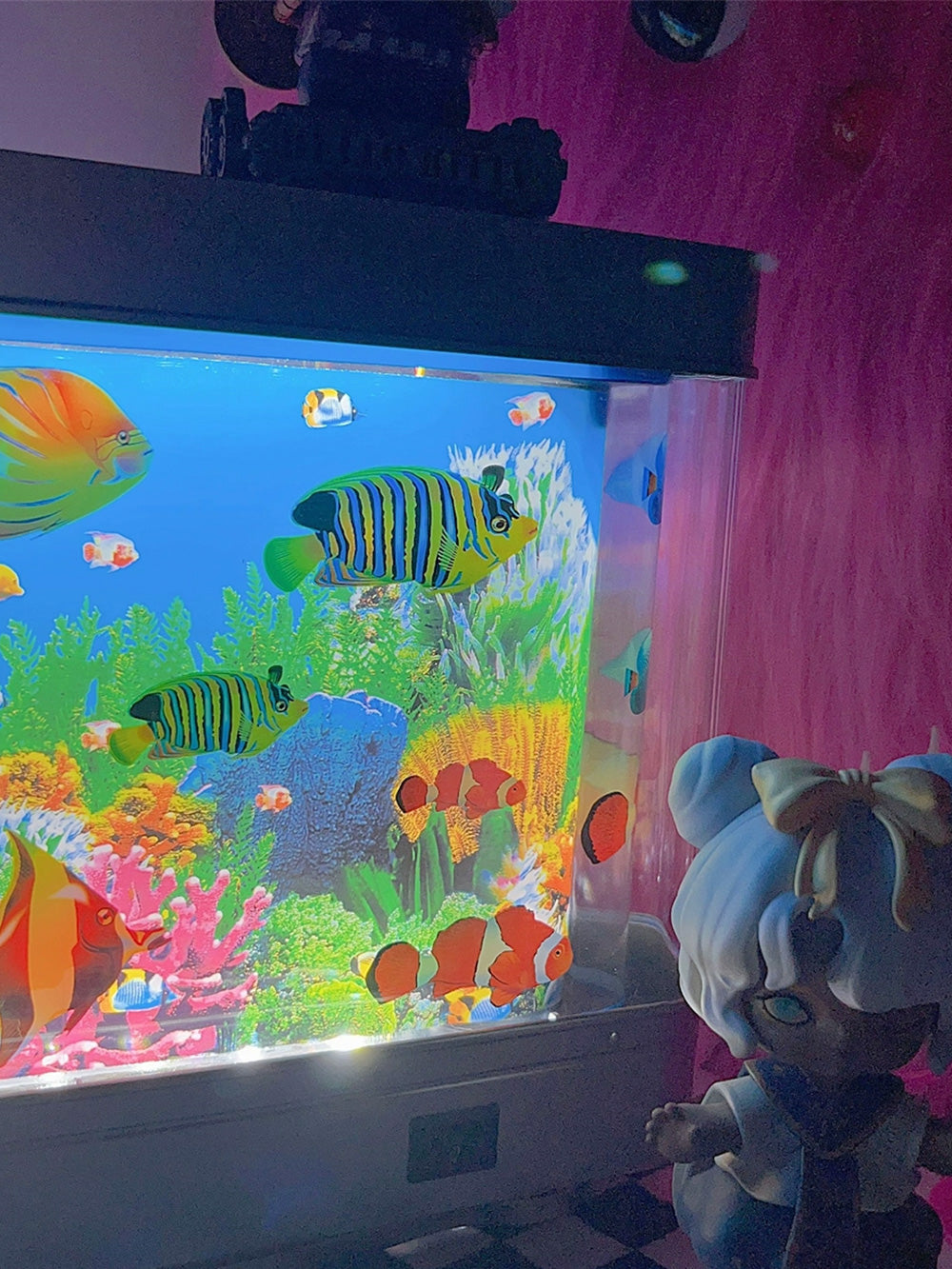 Simulated Fish Tank | Y2K LED Landscape Mini Aquarium | INS Style Decorative Lamp |Table Lamp