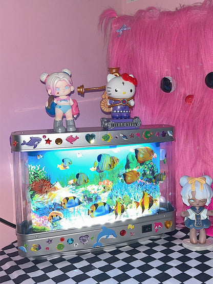 Simulated Fish Tank | Y2K LED Landscape Mini Aquarium | INS Style Decorative Lamp |Table Lamp