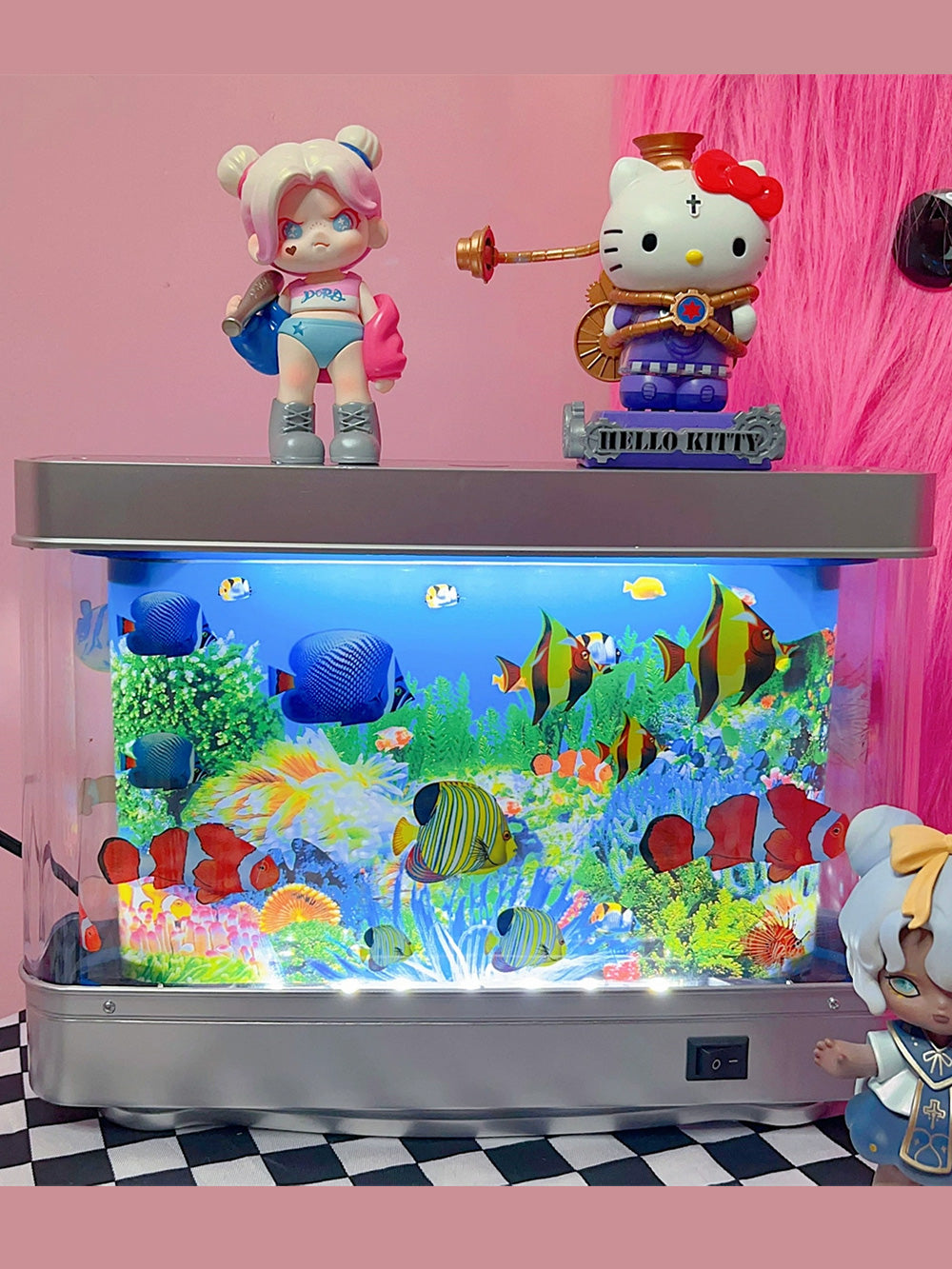 Simulated Fish Tank | Y2K LED Landscape Mini Aquarium | INS Style Decorative Lamp |Table Lamp