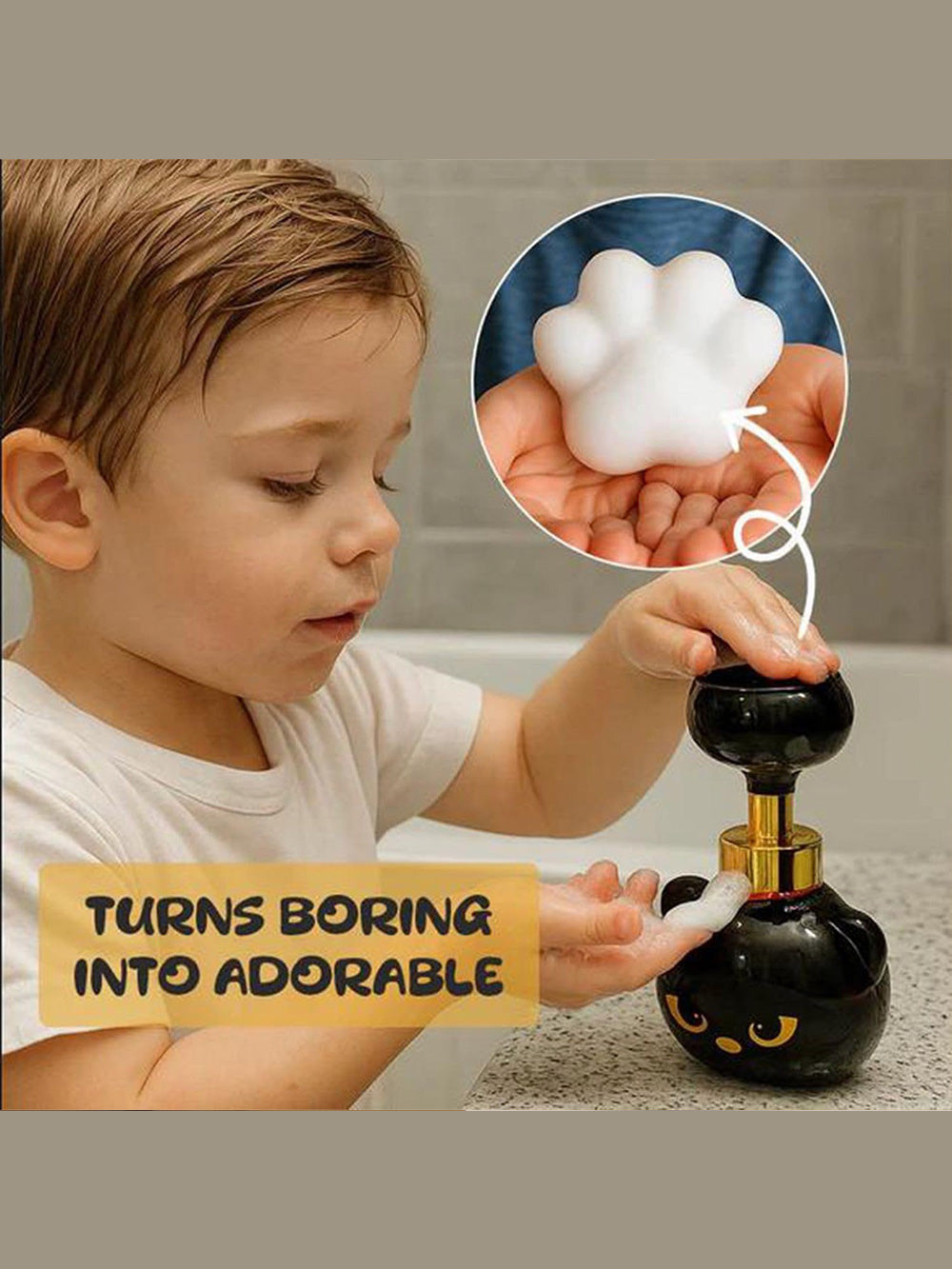 Cute Cat Paw Foam Soap Dispenser
