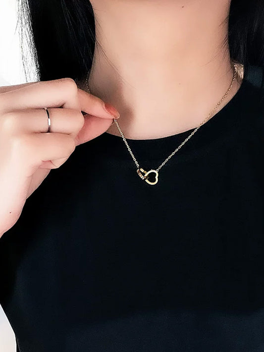 Heart to Heart Interlocking Necklace
