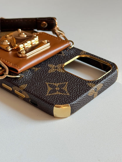 Brown iPhone case 2003| Accordion card holder (subject to the video)