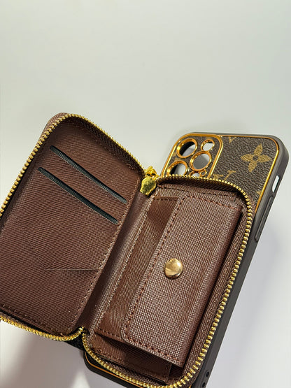 Brown iPhone case 2004 | Accordion card holder (subject to the video)