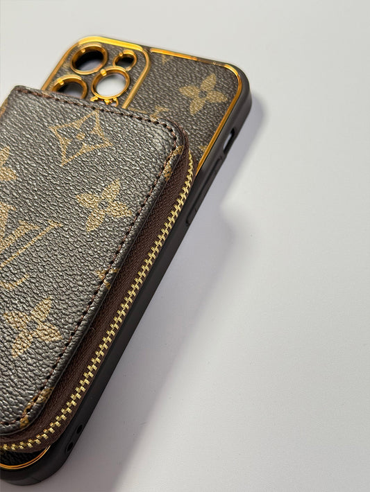 Brown iPhone case 2004 | Accordion card holder (subject to the video)