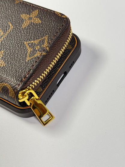 Brown iPhone case 2004 | Accordion card holder (subject to the video)