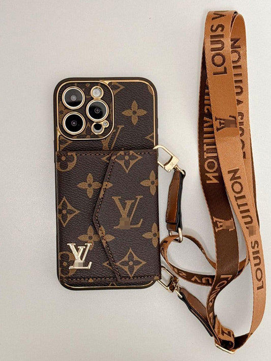 Brown iPhone case 2001 large | Accordion card holder (subject to the video)