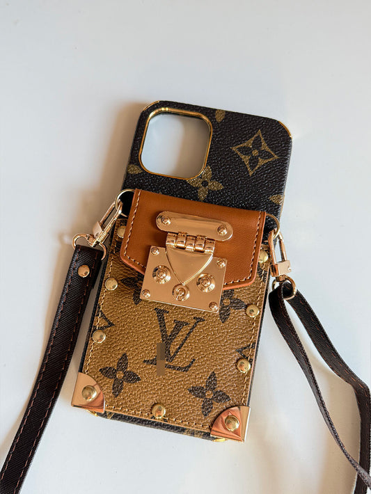 Brown iPhone case 2003| Accordion card holder (subject to the video)