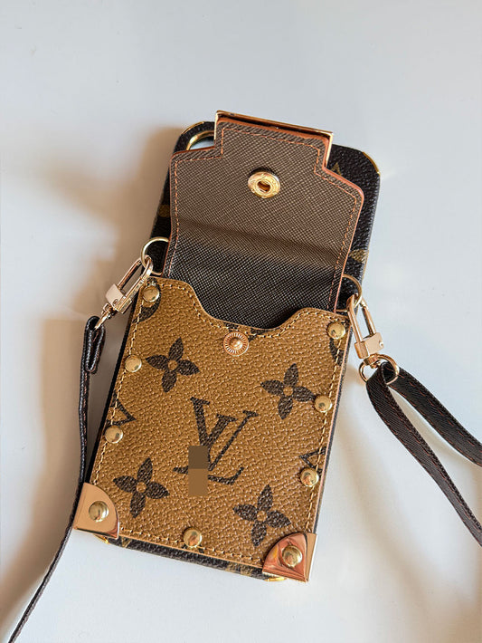 Brown iPhone case 2003| Accordion card holder (subject to the video)