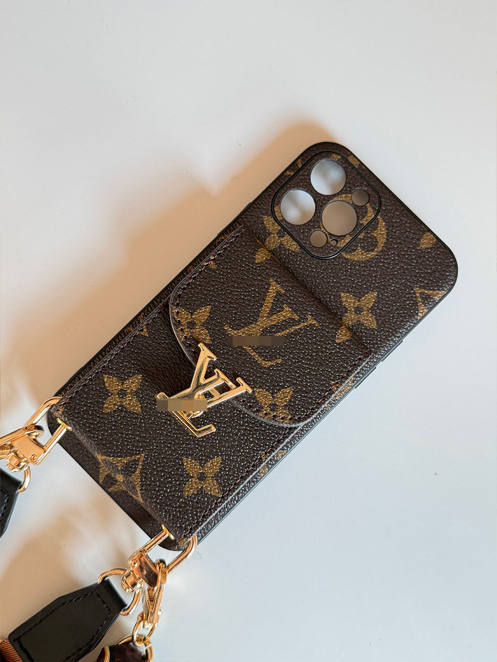 Brown iPhone case 2002 | Accordion card holder (subject to the video)