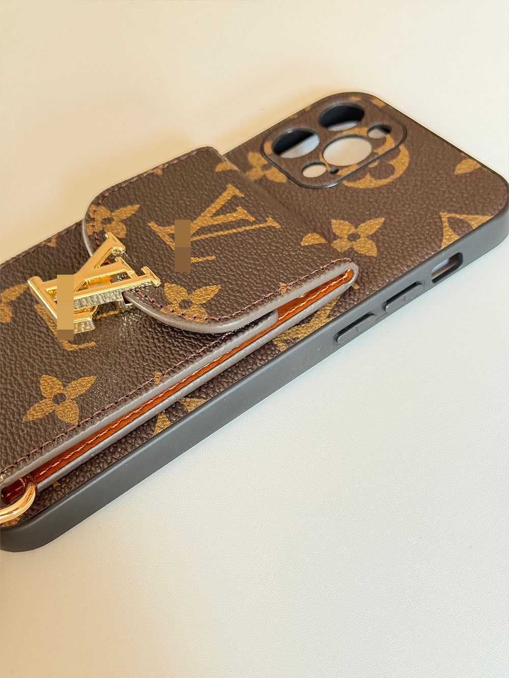 Brown iPhone case 2002 | Accordion card holder (subject to the video)