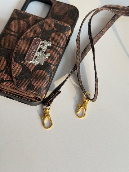 C series Phone case 1004 Brown | Accordion card holder (subject to the video)