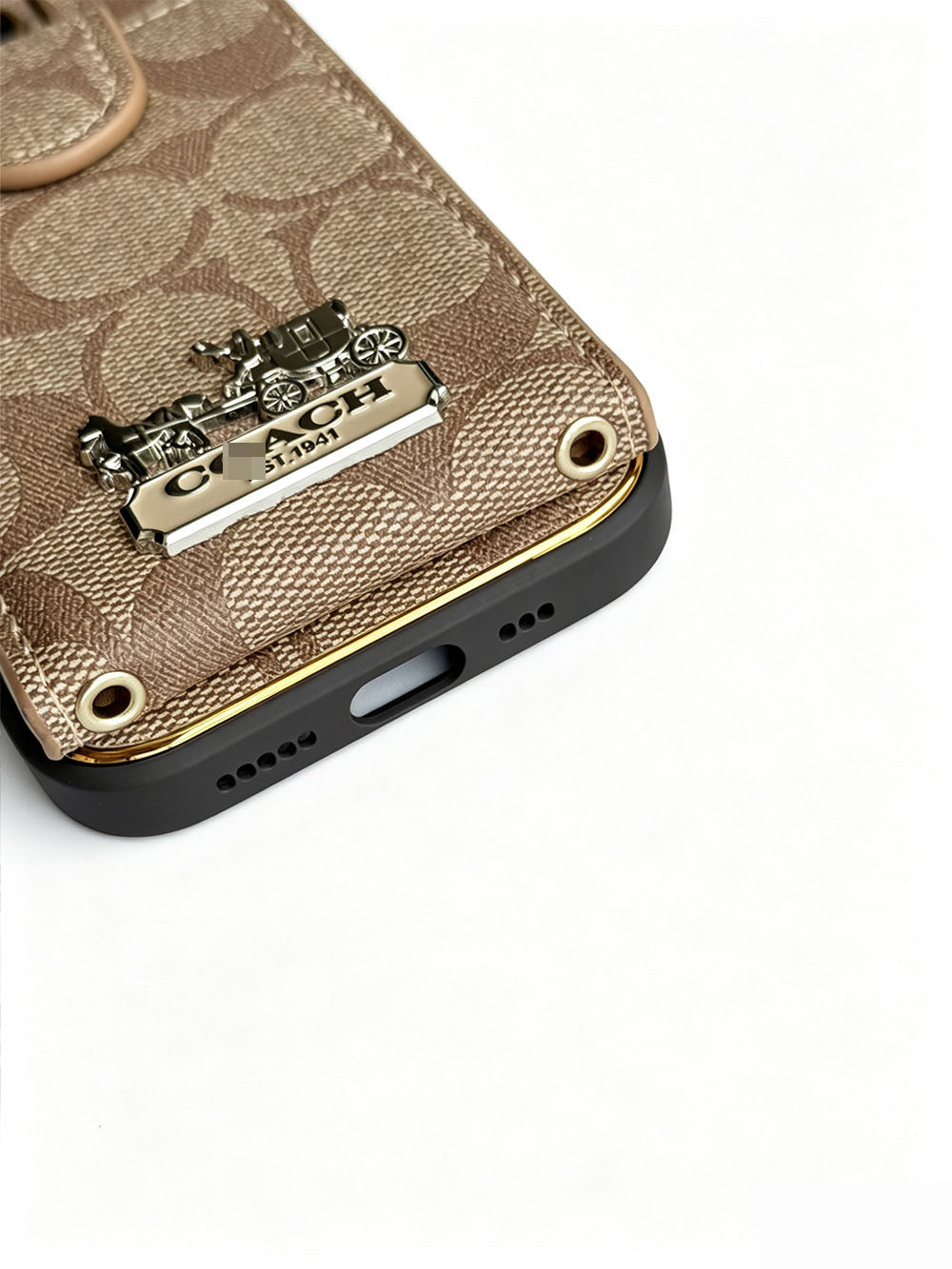 C series Phone case 1003 Beige| Accordion card holder (subject to the video)