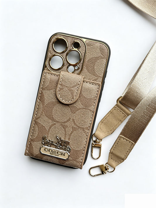 C series Phone case 1003 Beige| Accordion card holder (subject to the video)