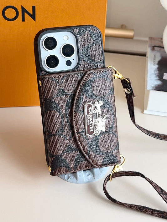C series Phone case 1004 Brown | Accordion card holder (subject to the video)