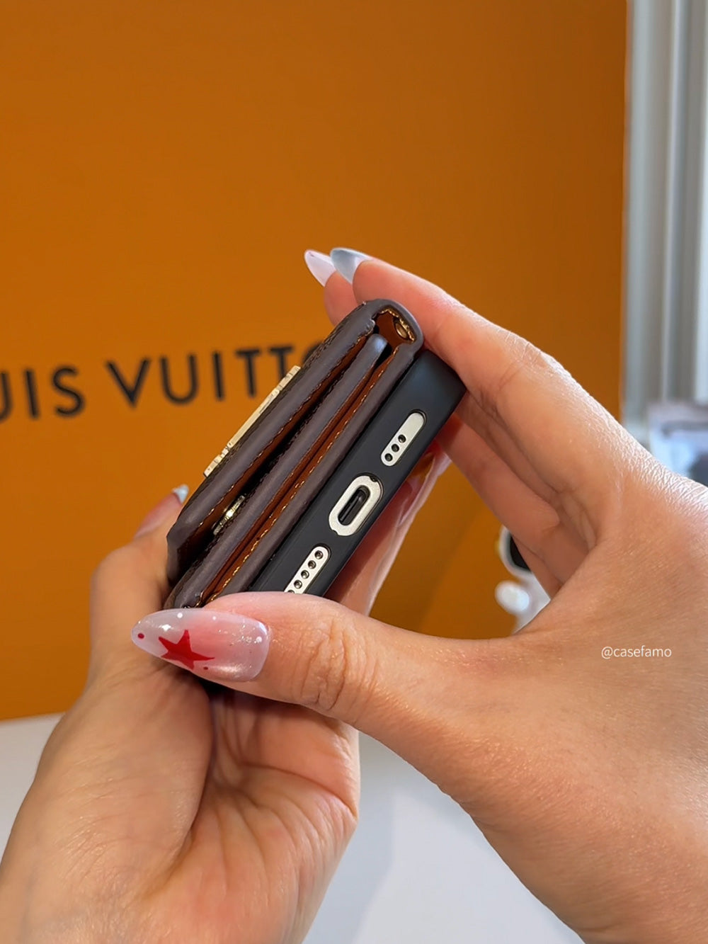 C series Phone case 1033 Brown | with card holder (subject to the video)