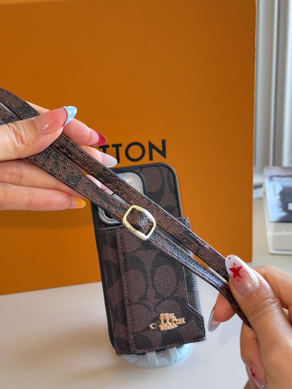 C series Phone case 1033 Brown | with card holder (subject to the video)