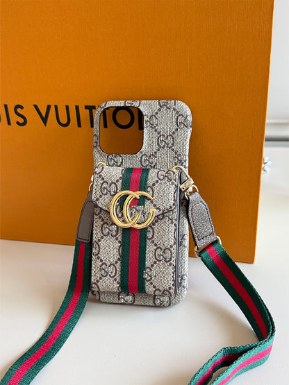 G series Phone case 1043 Beige | with card holder (subject to the video)