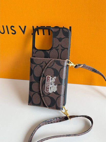 C series Phone case 1004 Brown | Accordion card holder (subject to the video)